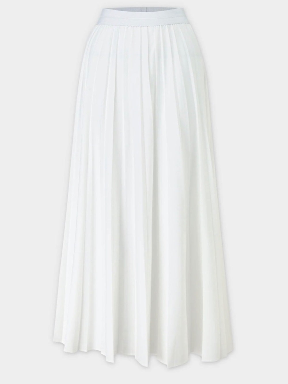 Meli Pleated White Maxi Skirt S EUC